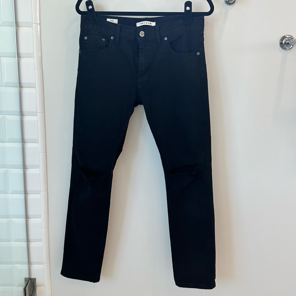 PacSun black skinny torn jeans with stretch Size 30 X30